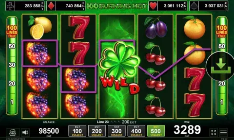 100 Burning Hot Slot Game