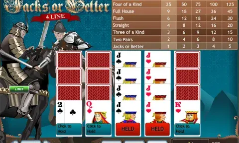 4 line Jacks or Better Video Poker