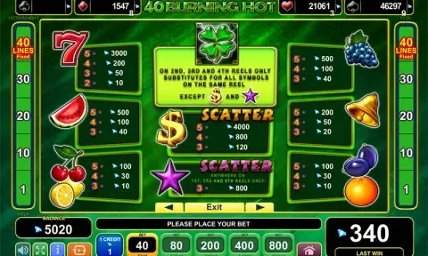 40 Burning Hot Slot Game
