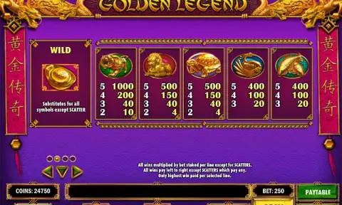 Golden Legend Slot Game