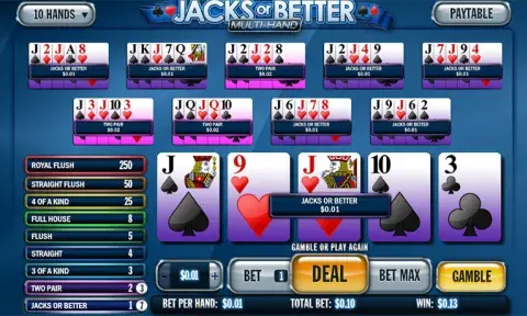 Jacks or Better Multi Hand безплатно