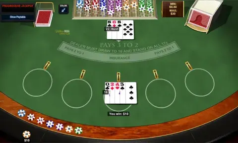 Progressive Blackjack Online