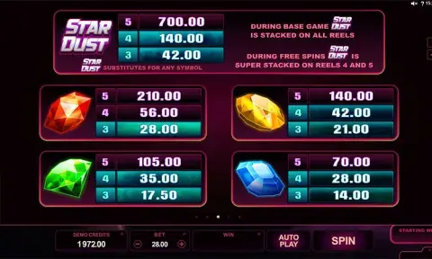 Star dust Slot Online