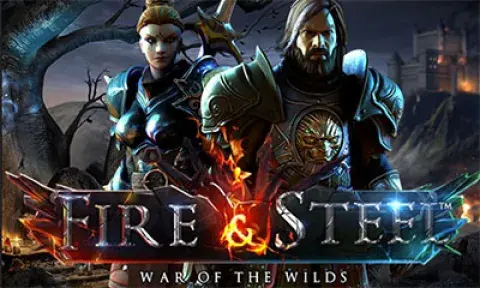 Fire & Steel Slot Logo