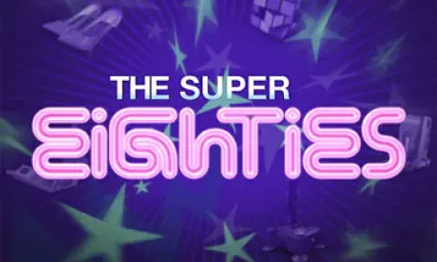 Retro Super 80s Slot Logo